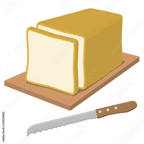 パンとパン切り包丁