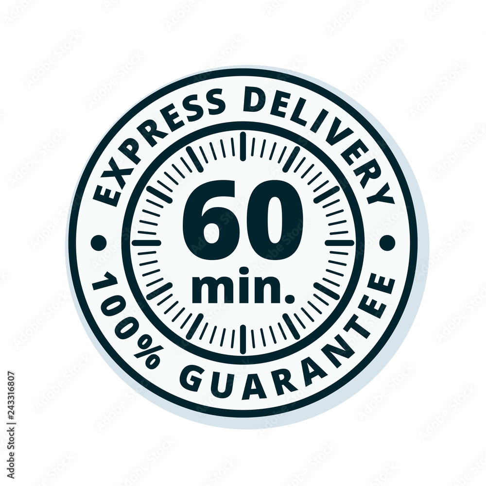60 minutes Express Delivery illustration