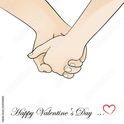 couple holding hands on valentine's day 