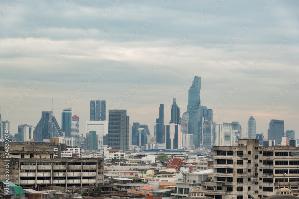 Bangkok skyline cityscape, modern building. Bangkok, Thailand.