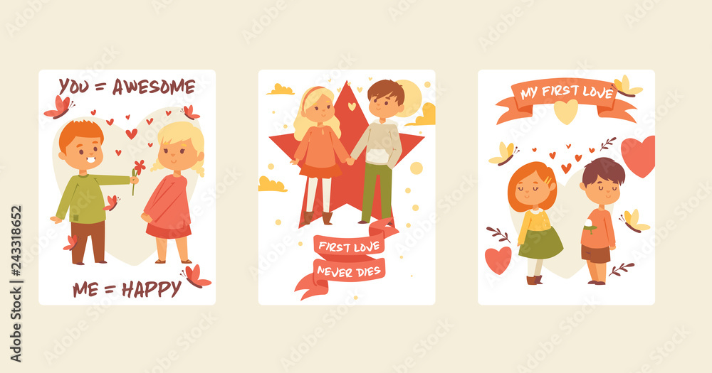 Kids vector children girl boy characters in first love backdrop set cartoon loving baby illustration childhood friendship child playing kissing background card on valentines day Kids vector children girl boy characters in first love backdrop set cartoon loving baby illustration childhood friendship child playing kissing background card on valentines day
