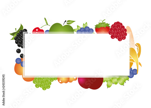 verschiedene Früchte Banner