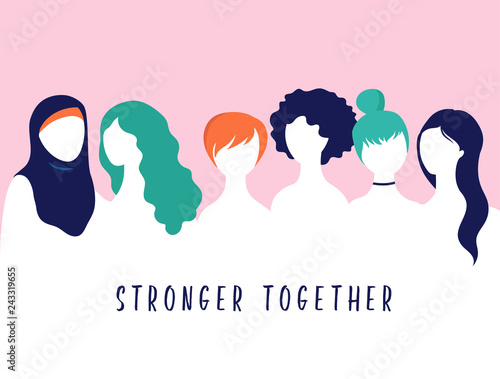 International Women s Day. Vector illustration, card, poster, flyer and banner.