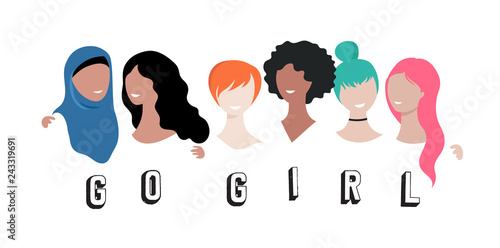 International Women s Day. Vector illustration, card, poster, flyer and banner.