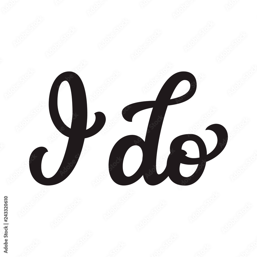 Fototapeta premium I do.Hand drawn text