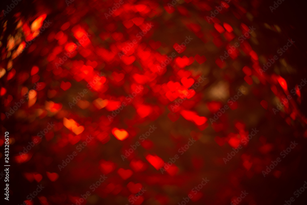 Valentine's Day blurred background with hearts, with highlights Valentine's Day blurred background with hearts, with highlights