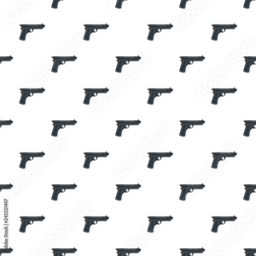 Gangster pistol pattern seamless vector repeat for any web design