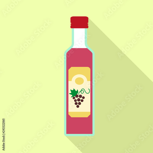 Grapes vinegar icon. Flat illustration of grapes vinegar vector icon for web design
