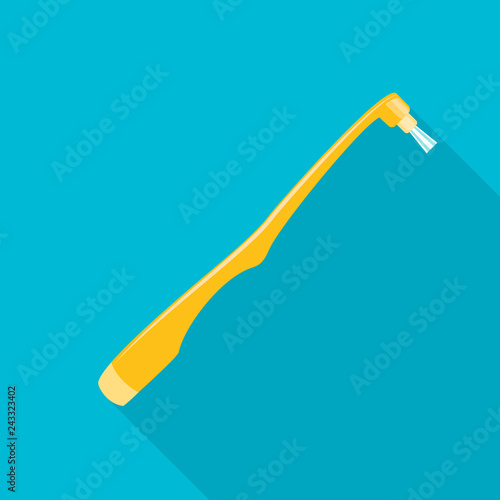Small toothbrush head icon. Flat illustration of small toothbrush head vector icon for web design