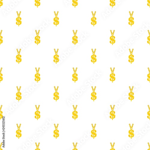 Gold dollar symbol pattern seamless vector repeat for any web design