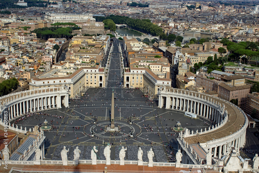 Saint Peter’s Square Rome Italy - Aerial view