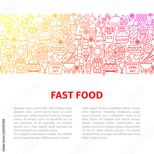 Fast Food Line Design Template