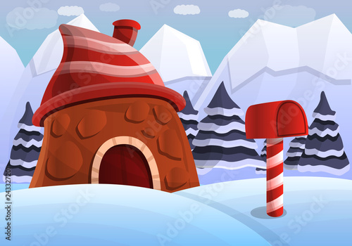 Lapland concept background. Cartoon illustration of Lapland vector concept background for web design