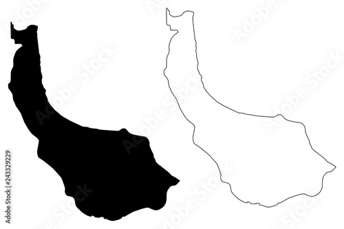 Gilan Province (Provinces of Iran, Islamic Republic of Iran, Persia) map vector illustration, scribble sketch Guilan Province map photo