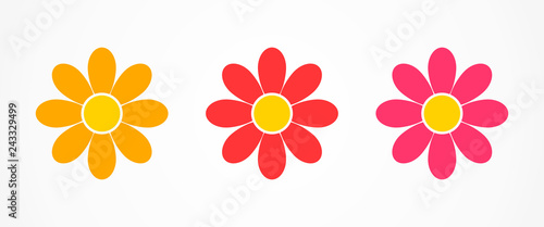 Flower daisy icons.