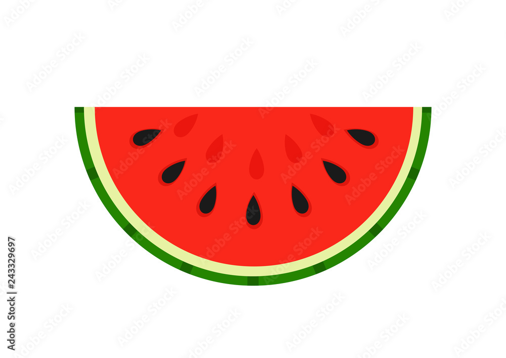 Watermelon slice fruit icon. Watermelon slice fruit icon.