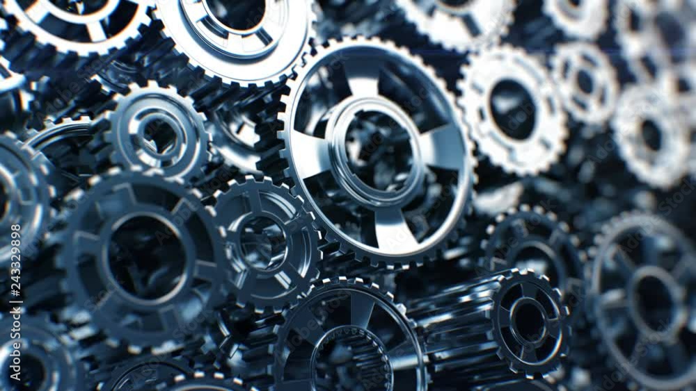 Metal Wall Made of Turning Gears Seamless. Beautiful Looped 3d Animation with DOF Blur. Abstract Working Process. Teamwork Business and Technology Concept. 4k UHD 3840x2160. Metal Wall Made of Turning Gears Seamless. Beautiful Looped 3d Animation with DOF Blur. Abstract Working Process. Teamwork Business and Technology Concept. 4k UHD 3840x2160.