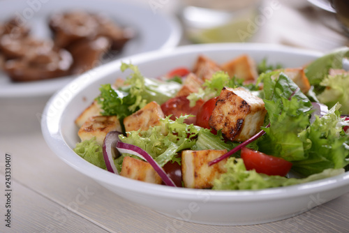 Close up on Tofu salad