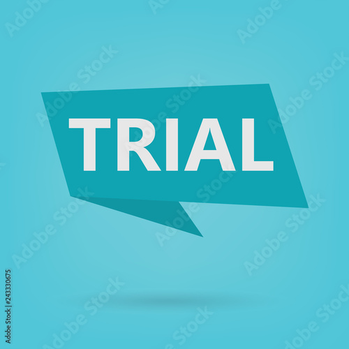 trial word on a sticker- vector illustration