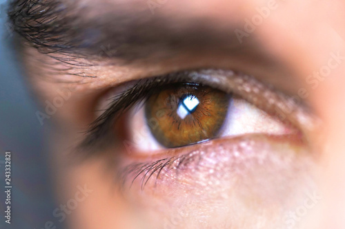 Macro image of a man's eye