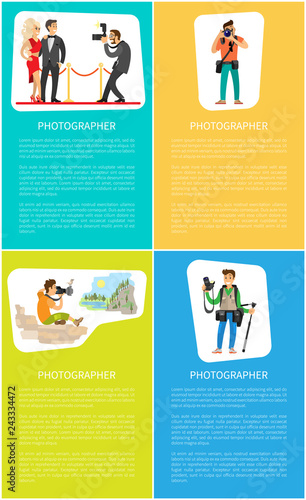 Photographers Taking Picture with Photo Equipment