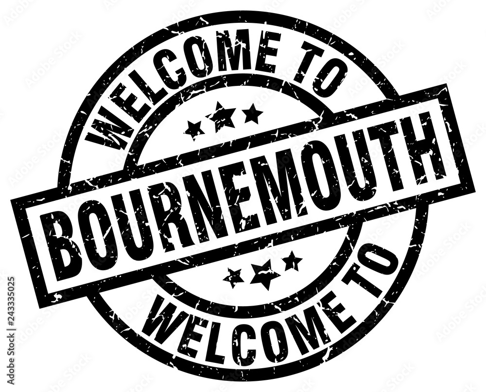 welcome to Bournemouth black stamp welcome to Bournemouth black stamp