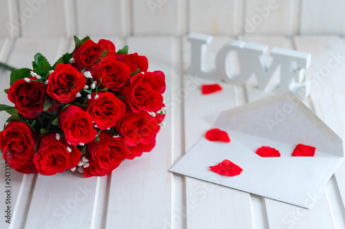 bouquet of red roses