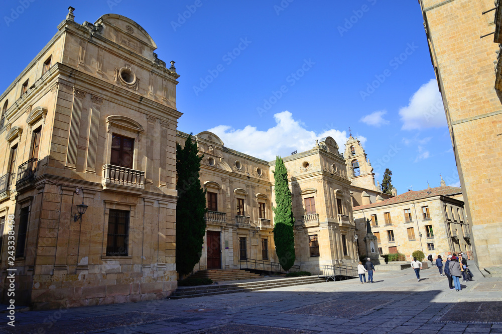 Salamanca, Spain - November 15, 2018: Espiscopal Palace of Salamanca.