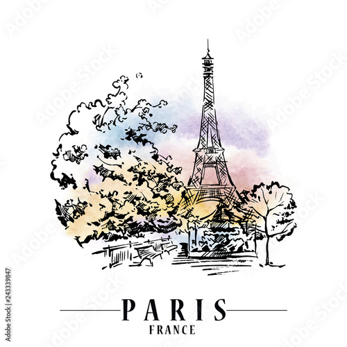 Paris vector illustration.