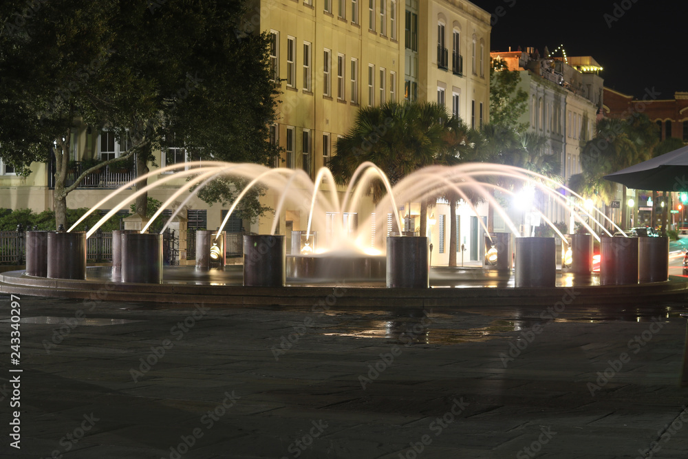 Fototapeta premium Light Painting at Waterfront Park