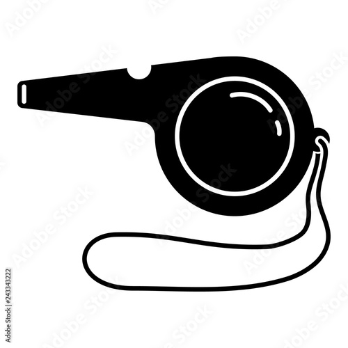 Sport whistle icon. Simple illustration of sport whistle vector icon for web design isolated on white background