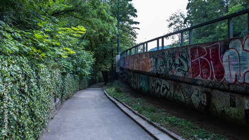 Road under the bridge