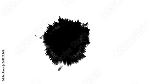 Ink flowing on white background