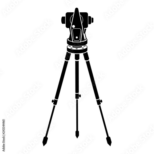 Theodolite icon. Simple illustration of theodolite vector icon for web design isolated on white background