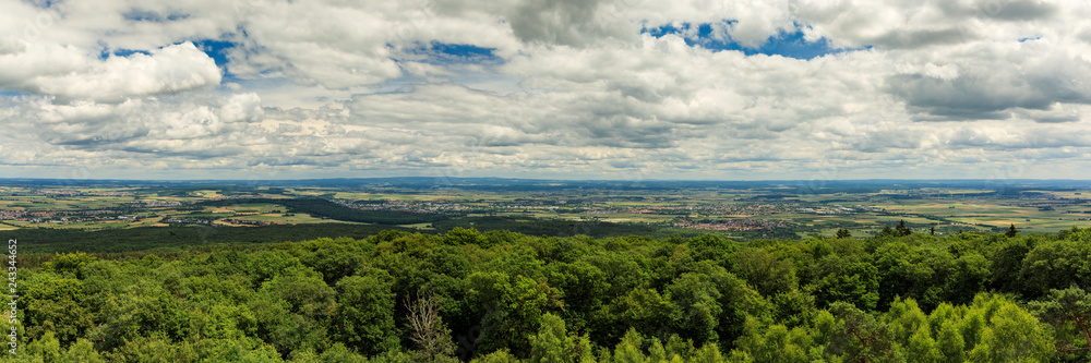 Panorama of the Wetterau as seen from viewpoint Winterstein