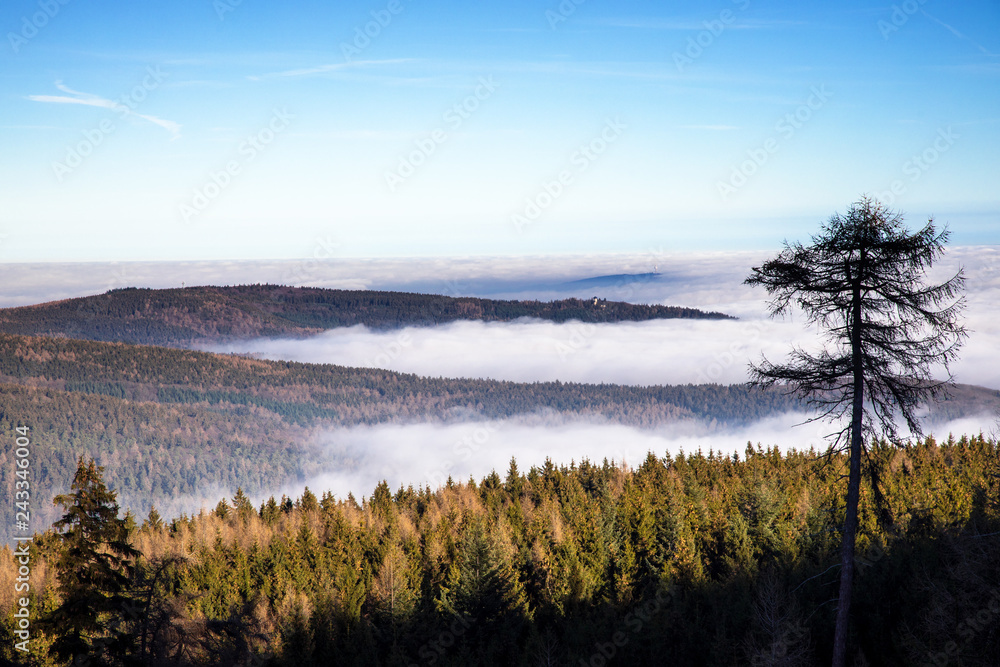 High fog over the Taunus low mountain range