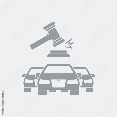 Car auction concept icon