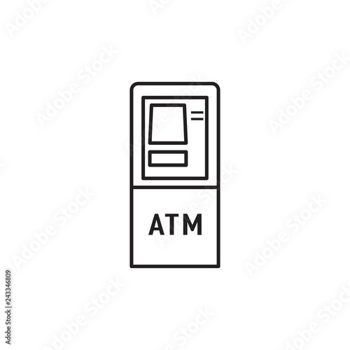 Simple line icon ATM