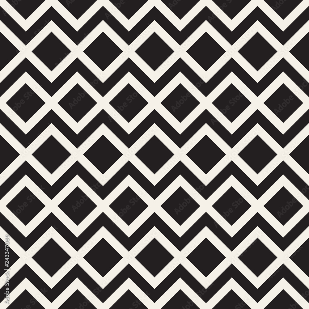 Vector seamless pattern. Simple abstract lattice design. Geometric zigzag lines ornament. Vector seamless pattern. Simple abstract lattice design. Geometric zigzag lines ornament.