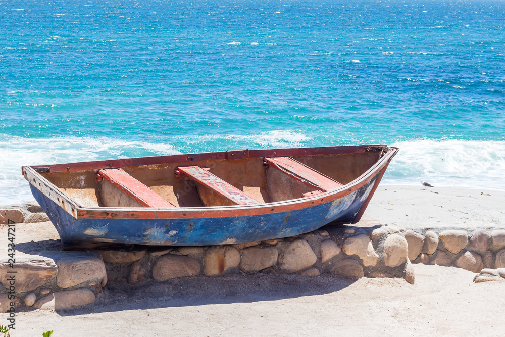 Old fishing boat at the  Muisbosskerm beach near Lambert's Bay, Western Cape, South Africa