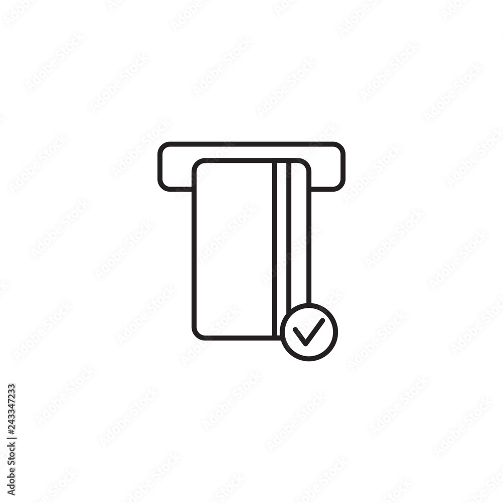 Credit card related vector line icon Credit card related vector line icon
