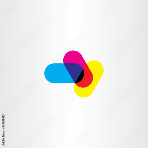 abstract cmyk printing logo vector symbol element