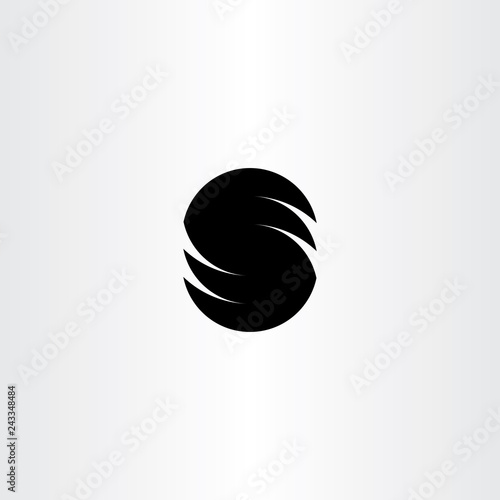 abstract geometric letter s black symbol logo logotype vector