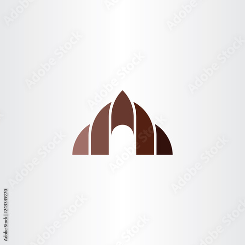 cave icon logo symbol design vector