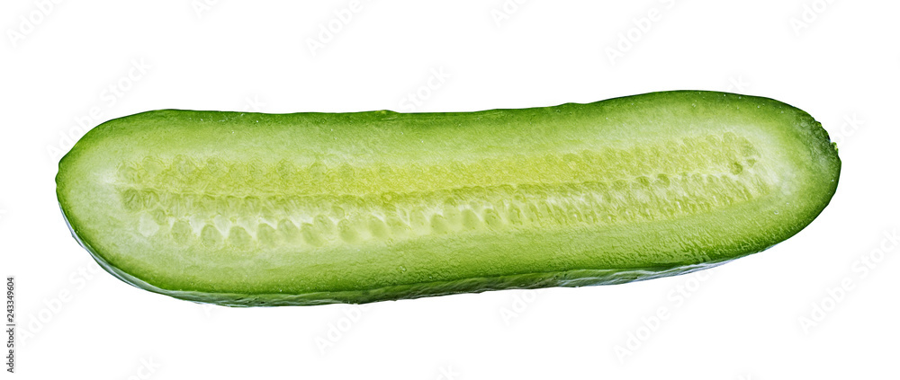 Fresh sliced cucumber isolated on white background with clipping path Fresh sliced cucumber isolated on white background with clipping path