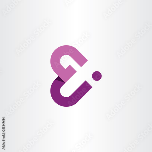 g and j letter gj logo icon vector purple symbol