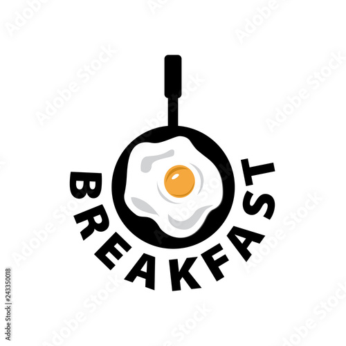 vector logo fried eggs for breakfast