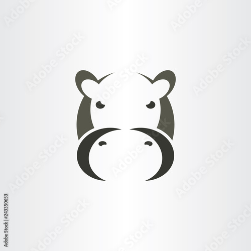 hippo logo vector icon sign symbol illustration