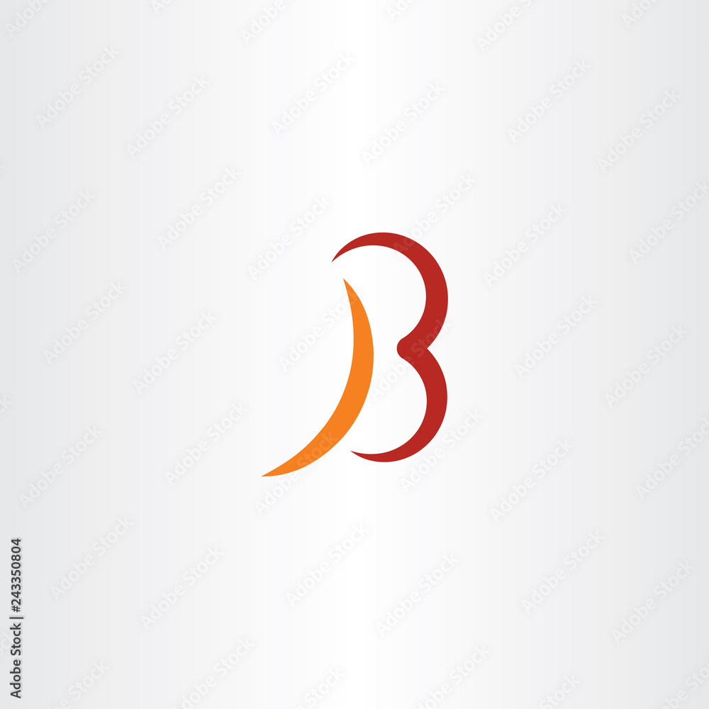 letter icon b logo red orange symbol element letter icon b logo red orange symbol element