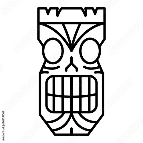 Tahiti idol icon. Outline tahiti idol vector icon for web design isolated on white background